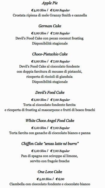 Menu di California Bakery 