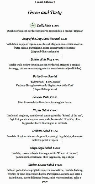 Menu di California Bakery 