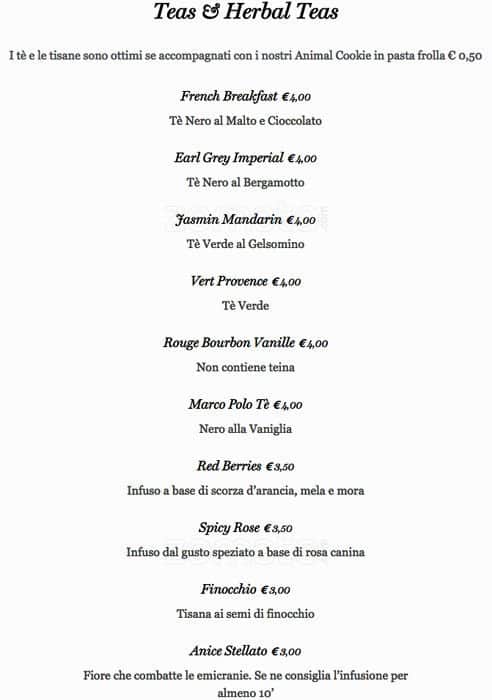 Menu di California Bakery 