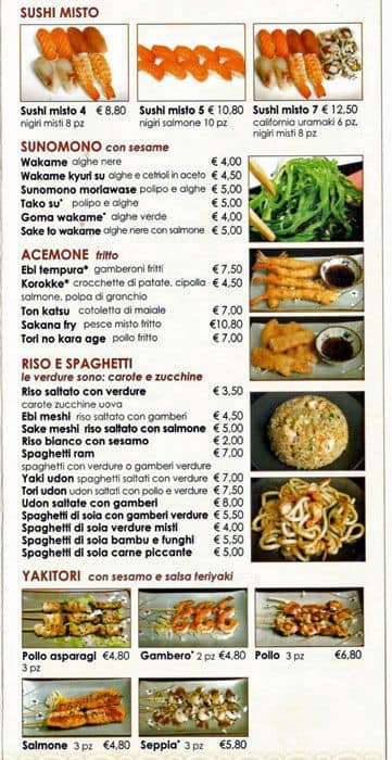 Menu di Oishii 