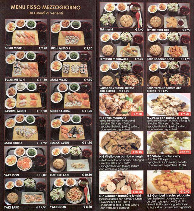 Menu di Oishii 