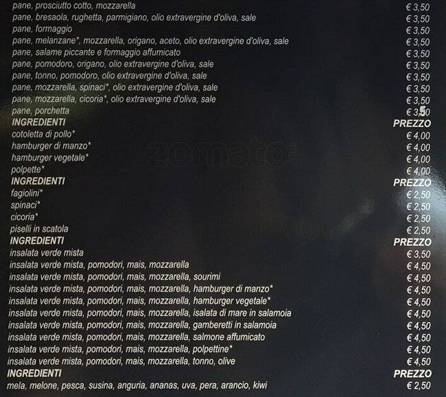 Menu di Goloseum 