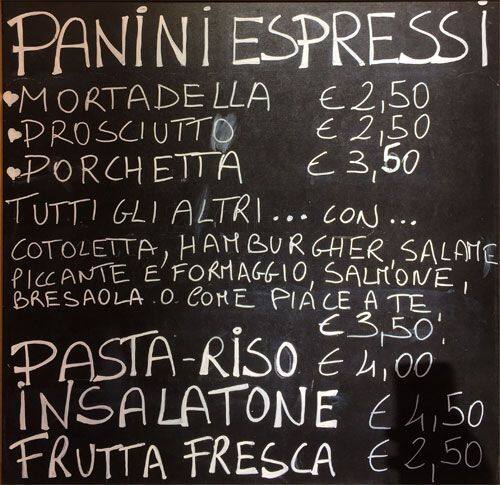 Menu di Goloseum 
