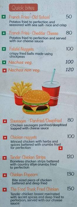 The Food Truck Menu Menu For The Food Truck Ashok Nagar Chennai