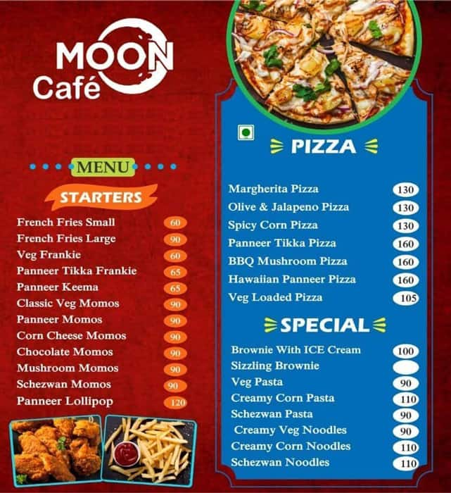 Menu At Moon Cafe Salem