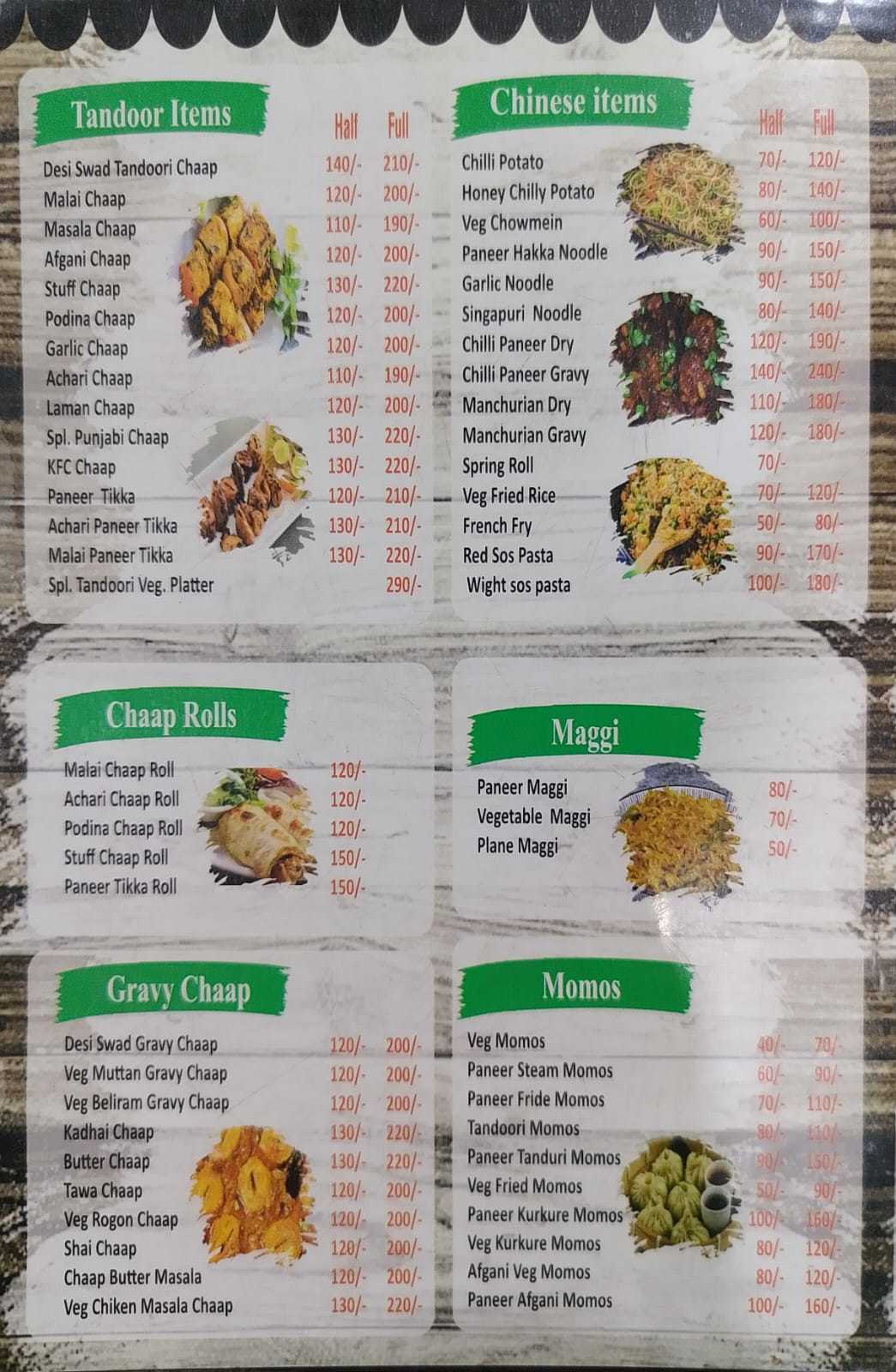 Menu of Spice Delight, Sector 11, Noida