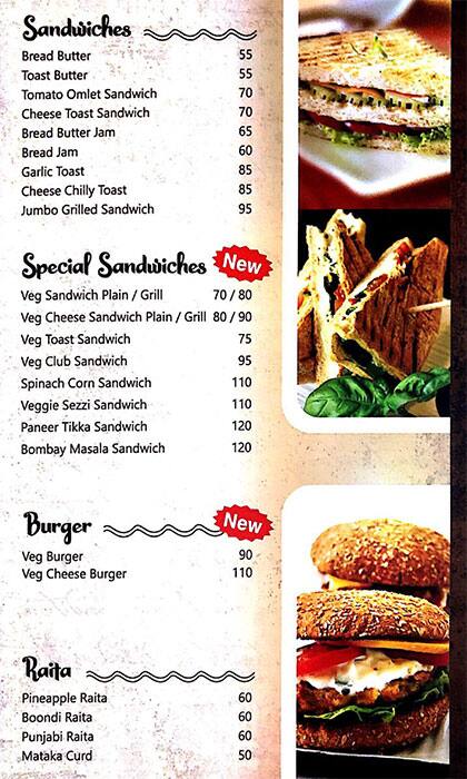 Sanyog Veg Restaurant menu