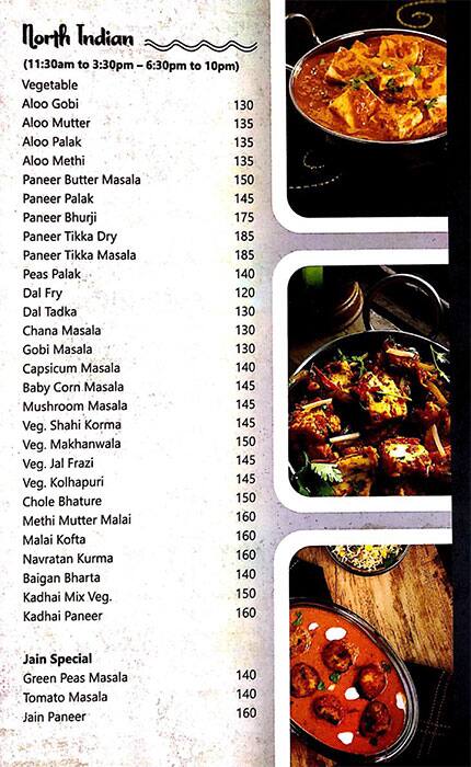 Sanyog Veg Restaurant menu