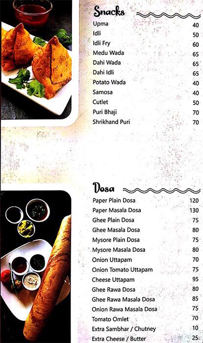 Sanyog Veg Restaurant menu