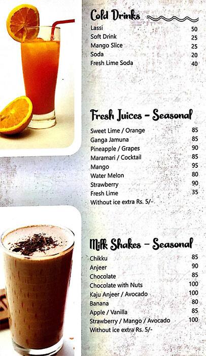 Sanyog Veg Restaurant menu