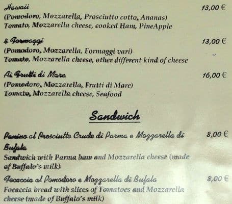 Menu di Il Salotto di Milano 