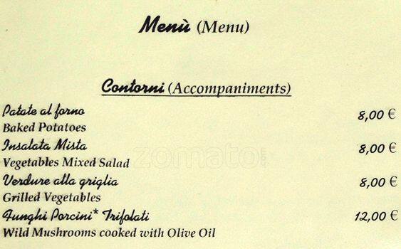 Menu di Il Salotto di Milano 
