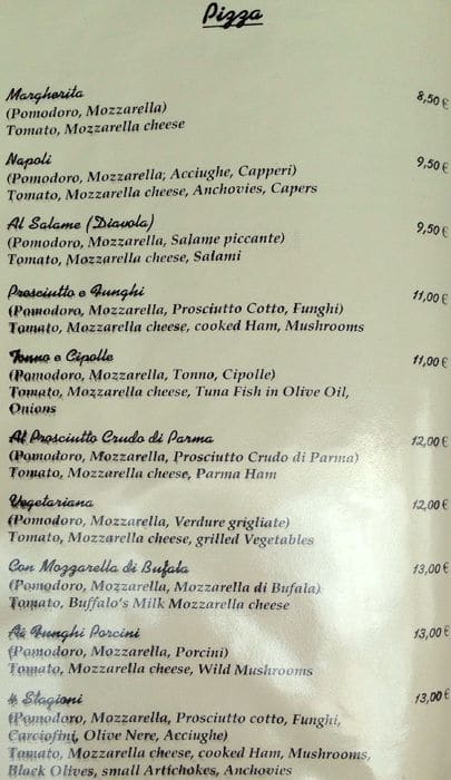 Menu di Il Salotto di Milano 