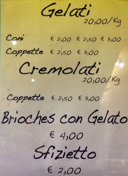 Menu di Il Cigno Caffè Pasticceria 