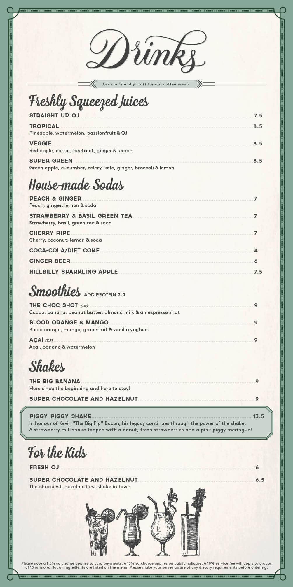 Menu at The Grounds of Alexandria pub & bar, Alexandria