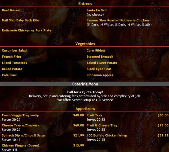 Menu at Roasters Rotisserie cafe, Atlanta, Lenox Rd NE