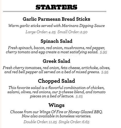 Abby's Legendary Pizza Menu Urbanspoon/Zomato