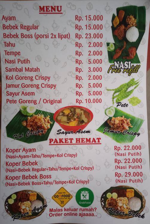 Ayam Bebek Pak Boss Cengkareng Jakarta Zomato Indonesia