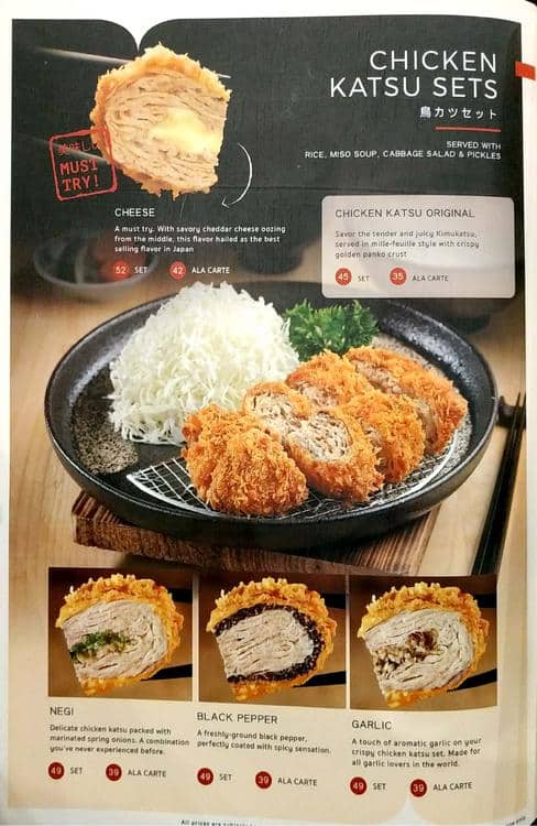 Menu at Kimukatsu Summarecon Mall Serpong restaurant, Curug Sangereng