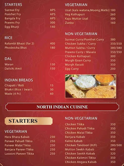Menu of Majghar, Ghodbunder Road, Thane