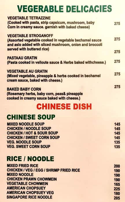 Magnolia Bar And Restaurant menu