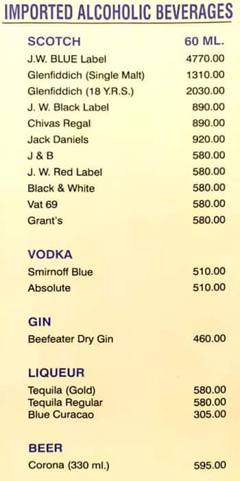 Magnolia Bar And Restaurant menu