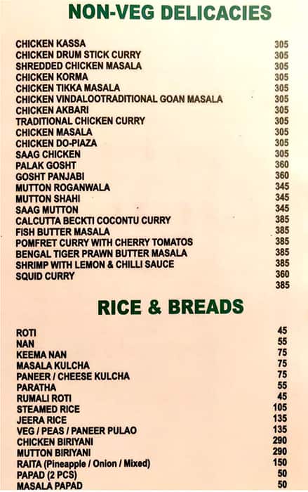 Magnolia Bar And Restaurant menu