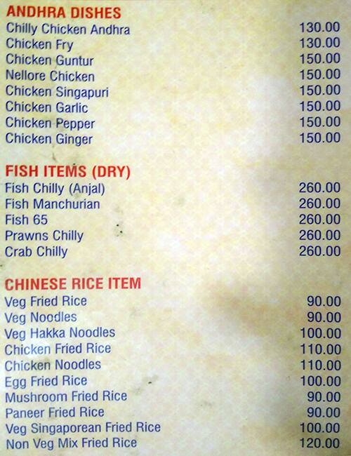 Coastal Biryani Paradise menu