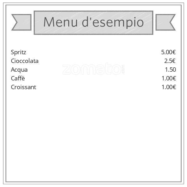 Menu di Bar Dell'Occhio 