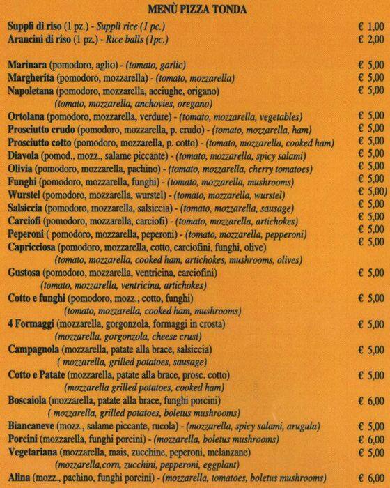 Menu di Pizza Design 