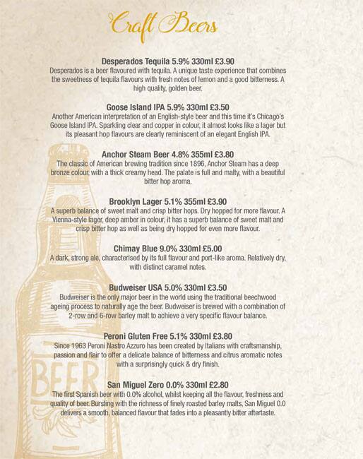 Menu at The Racehorse pub & bar, Warwick