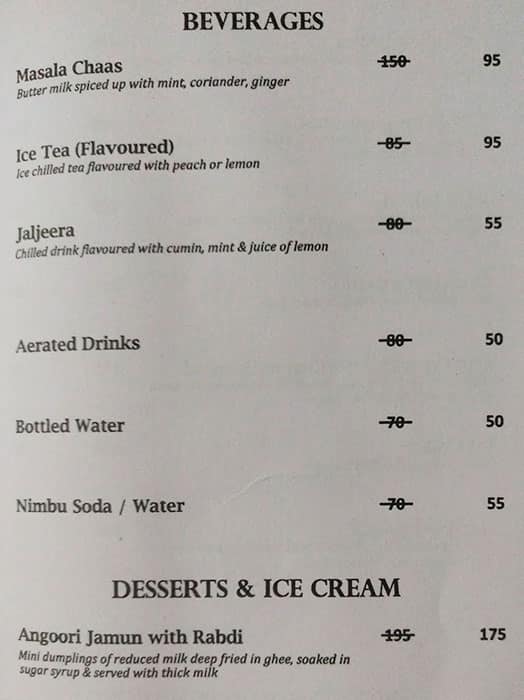 Garden Court menu