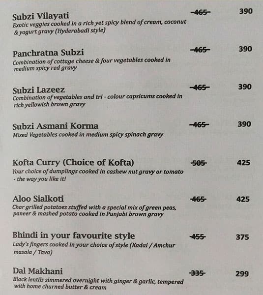 Garden Court menu