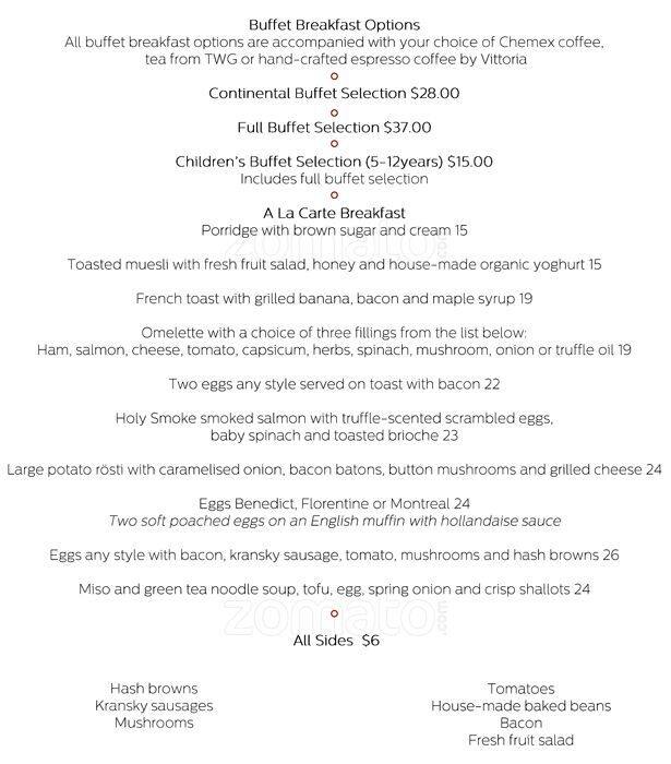 Chameleon InterContinental Wellington Menu Menumania/Zomato