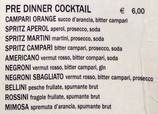 Menu di Pasticceria Angela Milano 