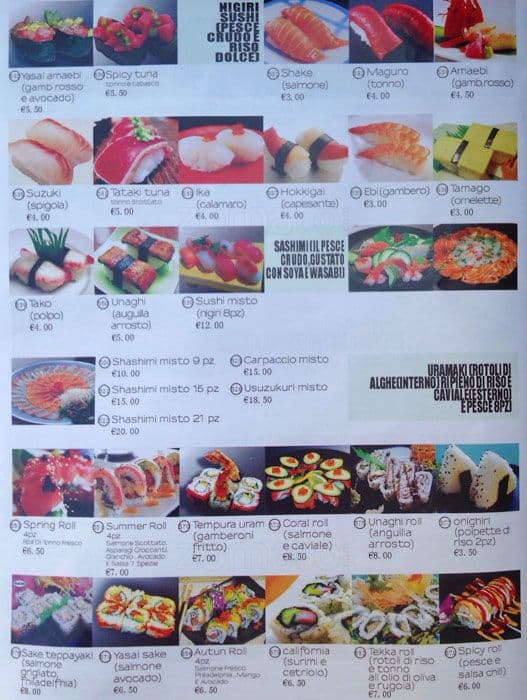 Menu di Bambù Restaurant 