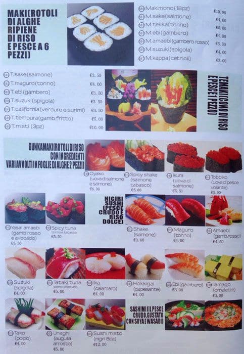 Menu di Bambù Restaurant 