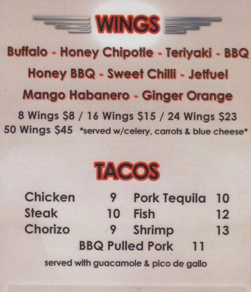 Menu at Hangar 11 Bar & Grill, New York City