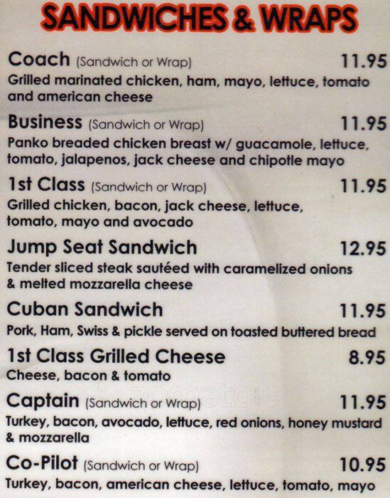 Menu at Hangar 11 Bar & Grill, New York City, 11911 Metropolitan Ave