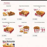 Kfc Menu Menu For Kfc Jurong West Singapore