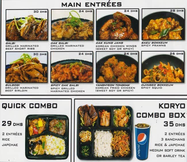Koryo Korean BBQ Menu, Menu for Koryo Korean BBQ, Mankhool, Dubai Zomato