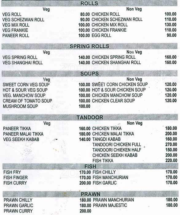 Menu of Cook In Town Resto, Dharampeth, Nagpur