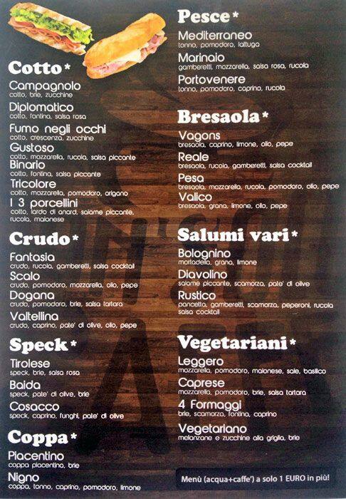 Menu di A CAVALLO CAFFETTERIA 