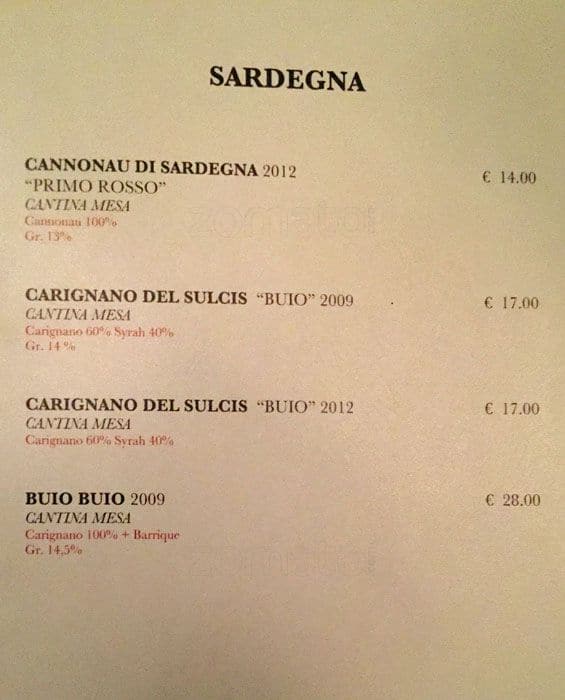 Menu di Drugo 