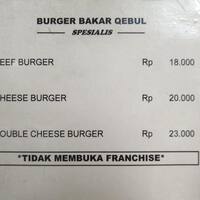 Burger Bakar Qebul Pasar Minggu Jakarta Zomato