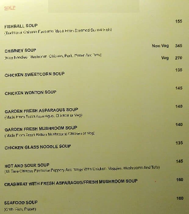 Waldorf Restaurant and Bar menu