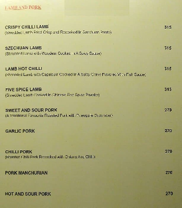 Waldorf Restaurant and Bar menu