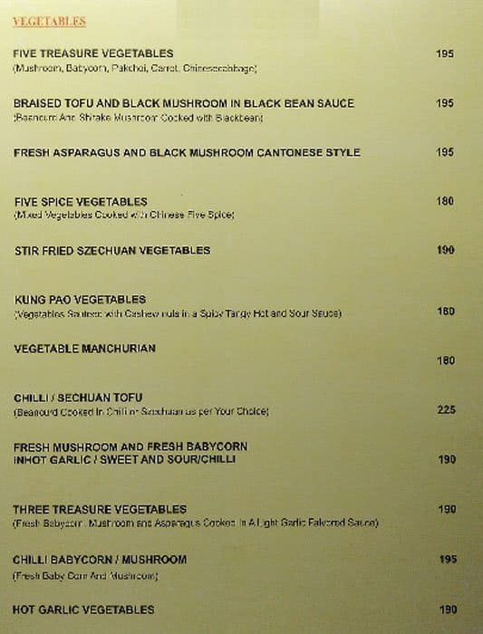 Waldorf Restaurant and Bar menu