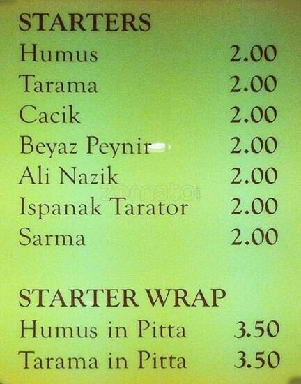 Harran Restaurant меню