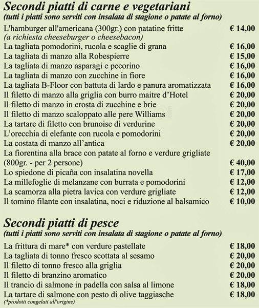 Menu di B - FLOOR Milano 
